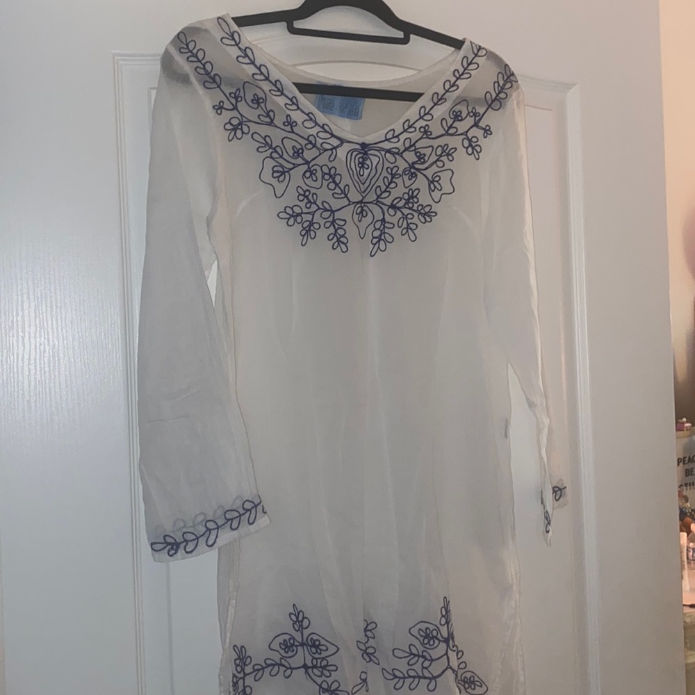 Mediterranean swim suit cover up medium (PURE WHITE)